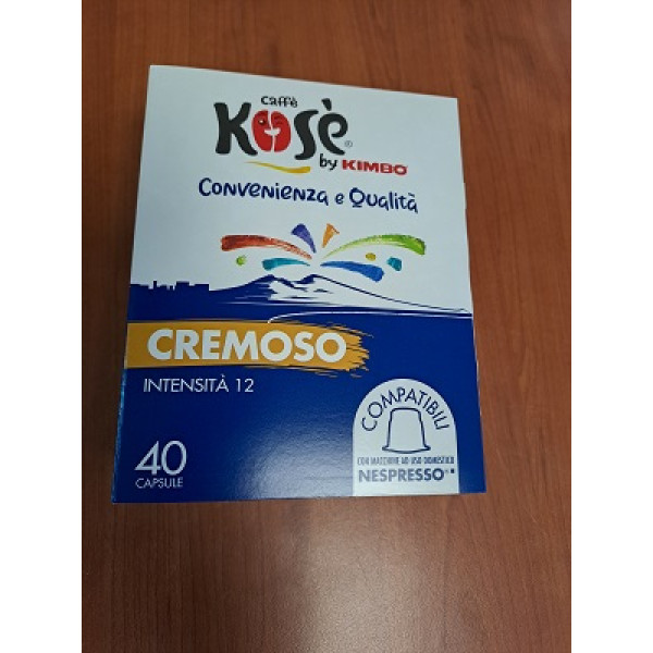 кафе капсули съвместими с Nespresso Kimbo Kose- CREMOSO- 40 БР.