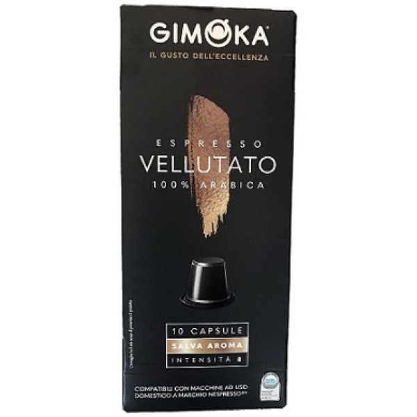 Кафе капсули Gimoka Vellutato, Съвместими с Nespresso, 10 броя,